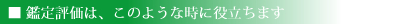 評価鑑定はこのような時役立ちます